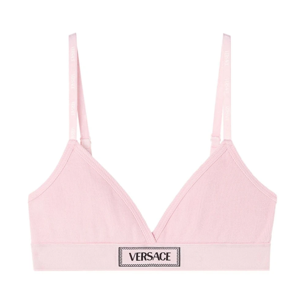 Versace Vintage Logo Geborduurd Roze Ondergoed Pink Dames