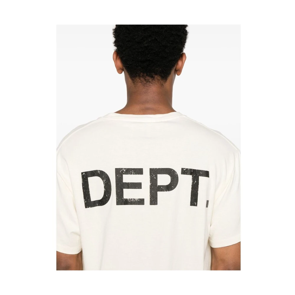 Gallery Dept. Grafische Print Katoenen T-shirt Beige Heren