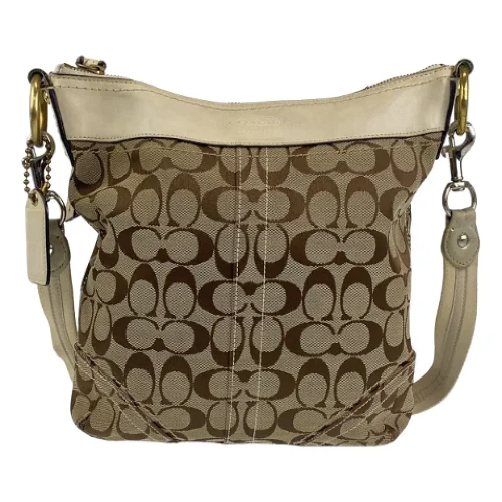 Coach Pre-owned Canvas shoulder-bags Beige Dames