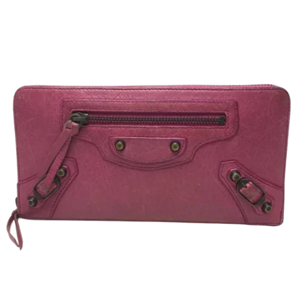 Balenciaga Vintage Pre-owned Leather wallets Pink Dames