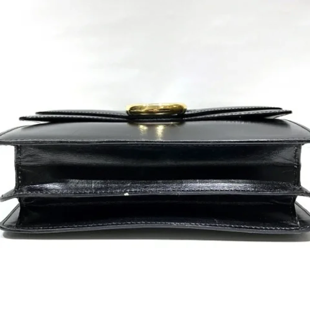 Celine Vintage Pre-owned Leather handbags Black Dames
