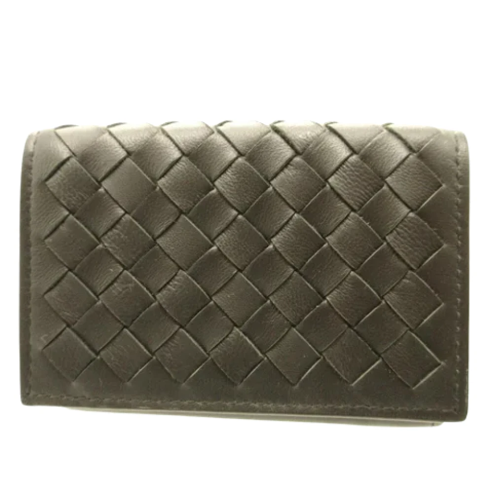 Bottega Veneta Vintage Pre-owned Leather wallets Green Dames
