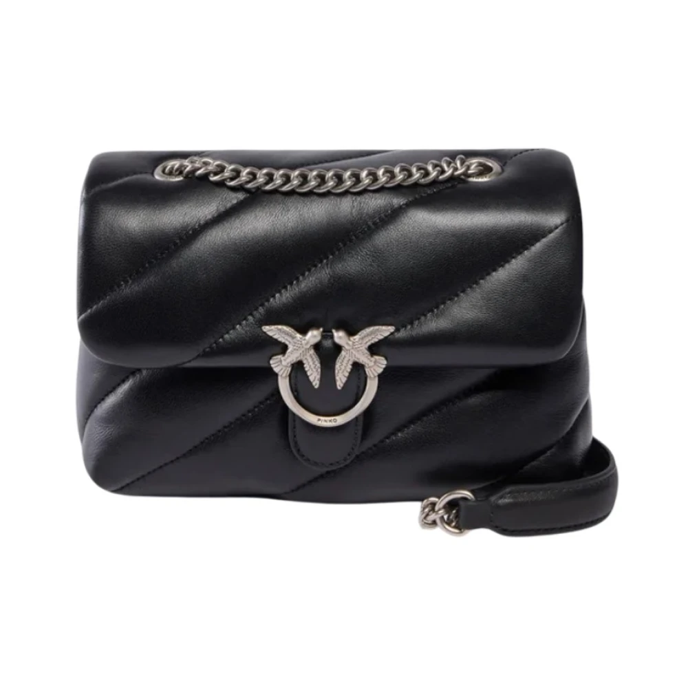 Pinko Donna Nero - Small Love Bag Puff Maxi Quilt New Buckle - Bags - One Size