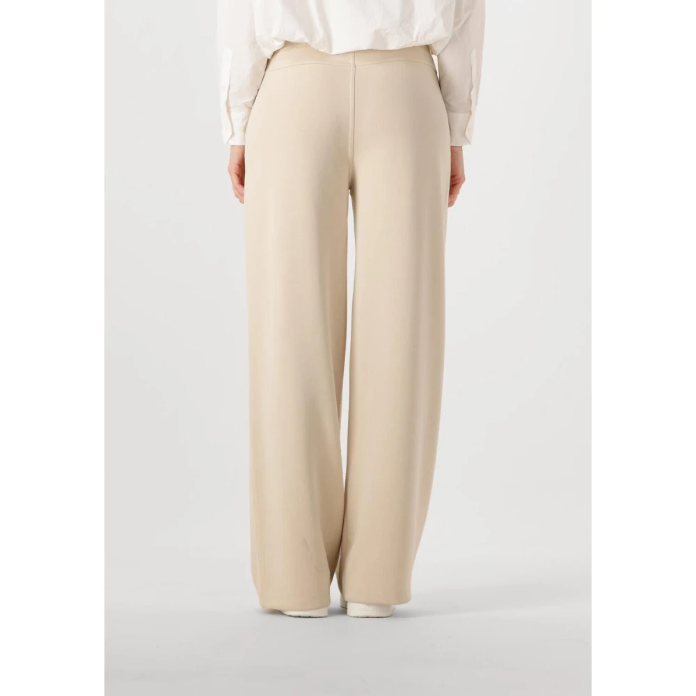 Moscow Wijde Zandkleurige Broek Beige Dames