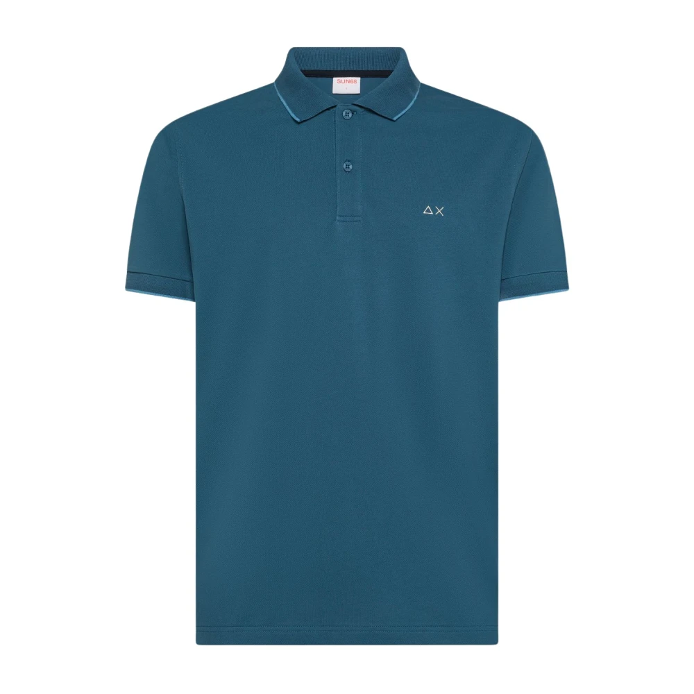 Sun68 Men's Blue Polo Shirts, 3XL, Polo Shirt