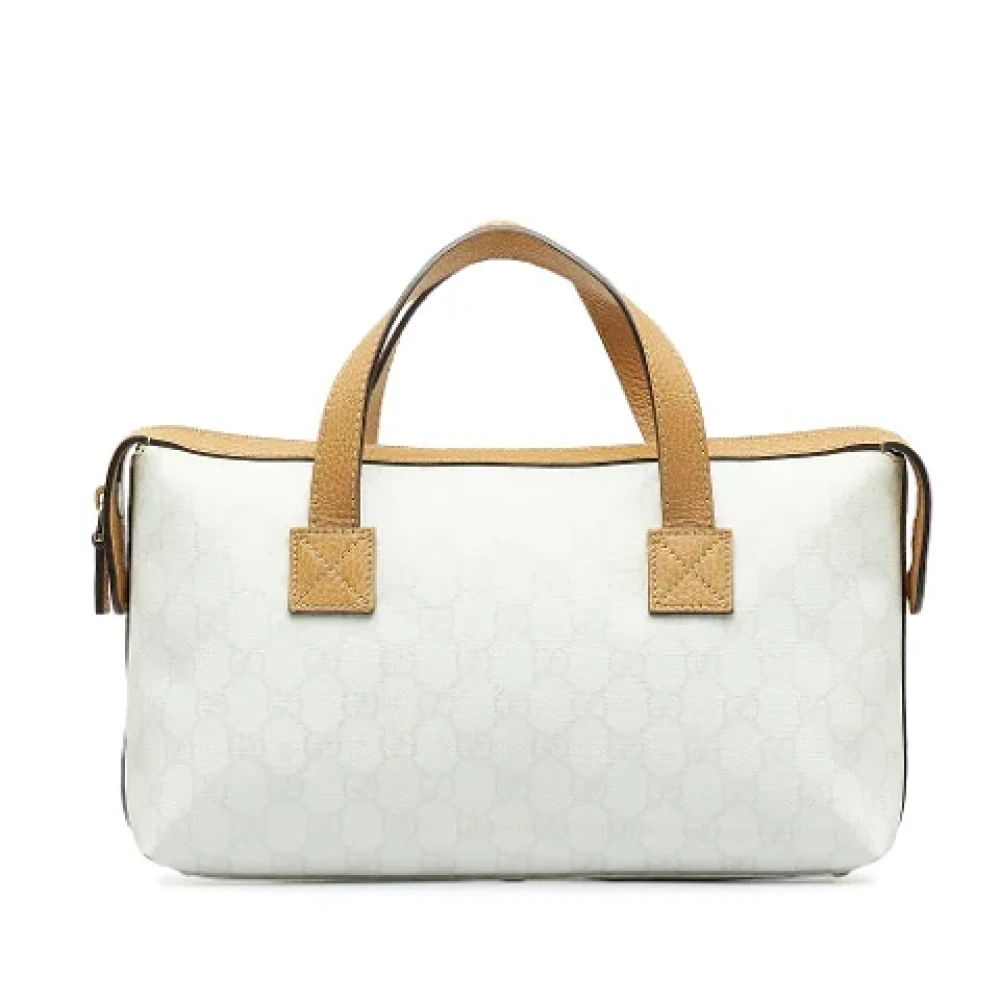 Gucci Vintage Pre-owned Coated canvas handbags White Dames