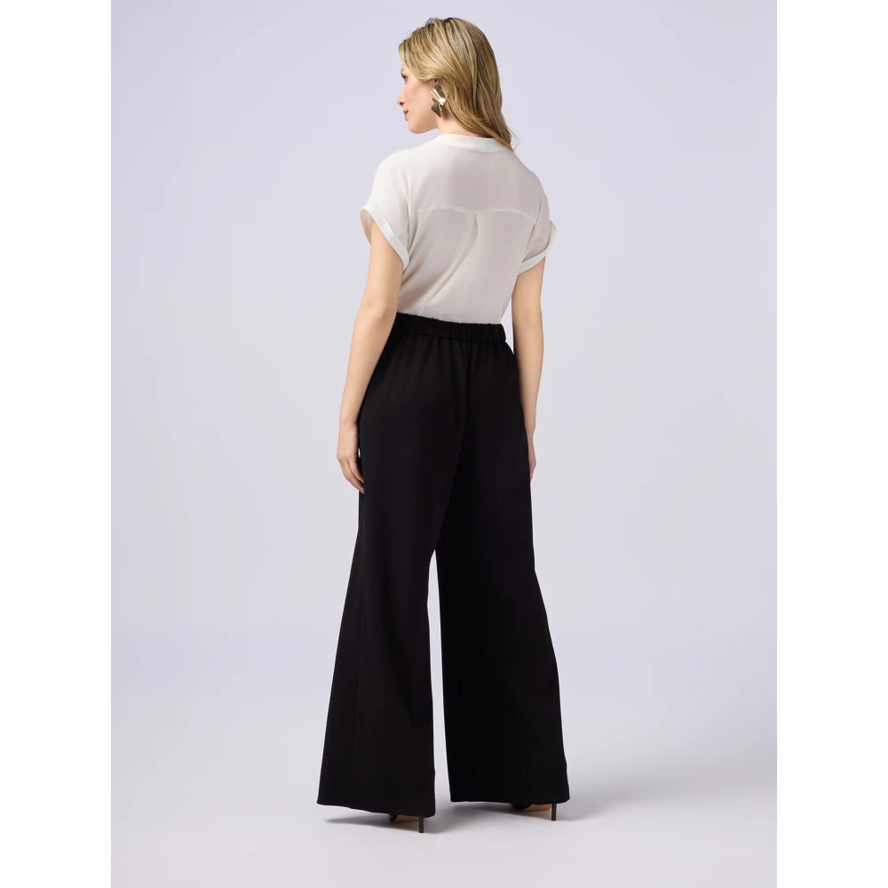 Oltre Palazzo broek in scuba stof Black Dames