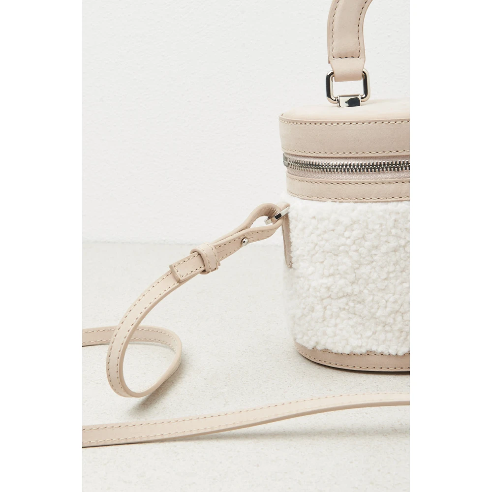 PESERICO Eco-bont en echt lederen kist Beige Dames