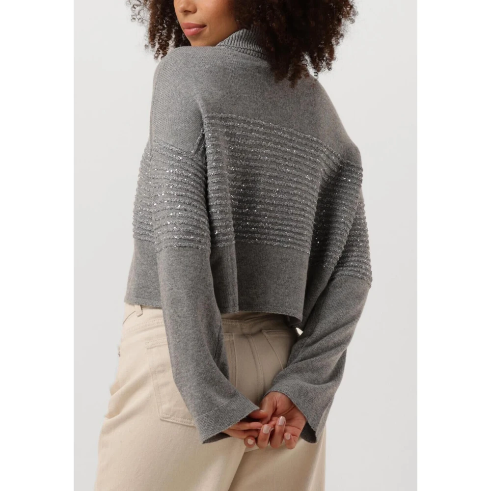 Twinset Grijze Glitter Trui Stijlvol Comfort Gray Dames