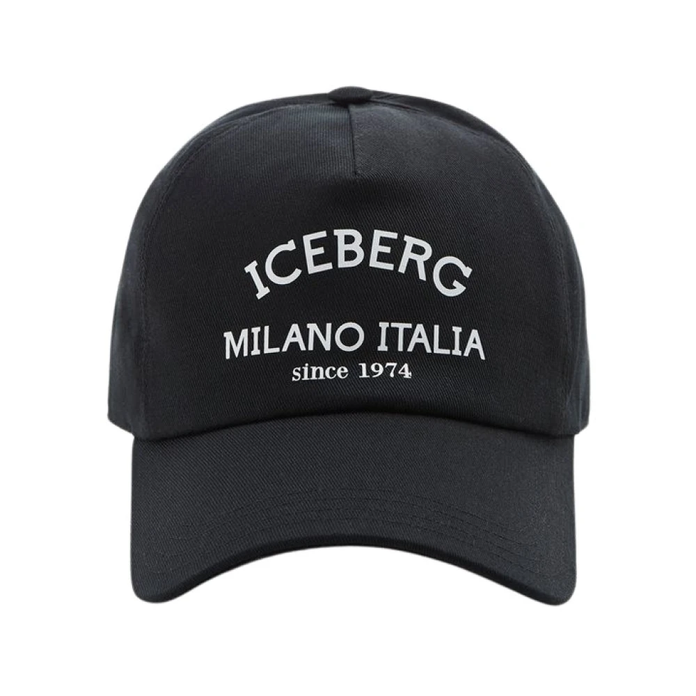 Iceberg Zwarte baseball katoenen hoed voor vrouwen Black Dames