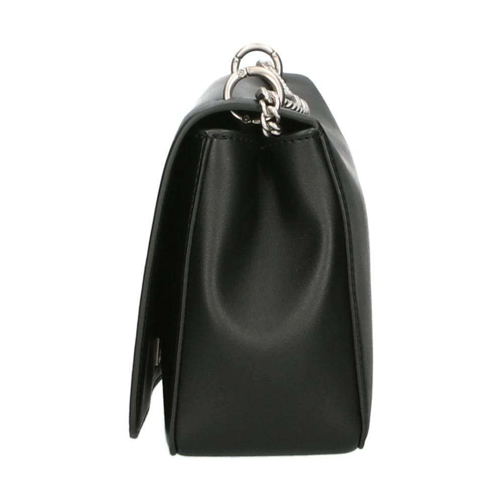 Calvin Klein Zwarte Schoudertas met Kettingdetail Black Dames