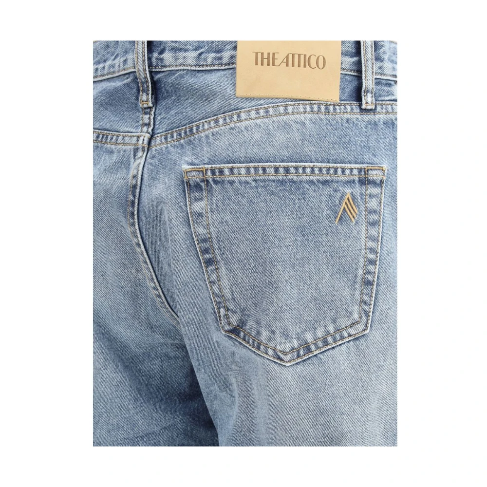 The Attico Gerimpelde Five-Pocket Jeans Blue Dames
