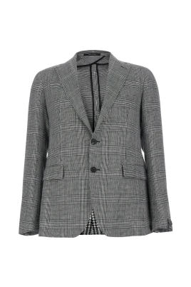 Enkelknäppt Houndstooth-kavaj