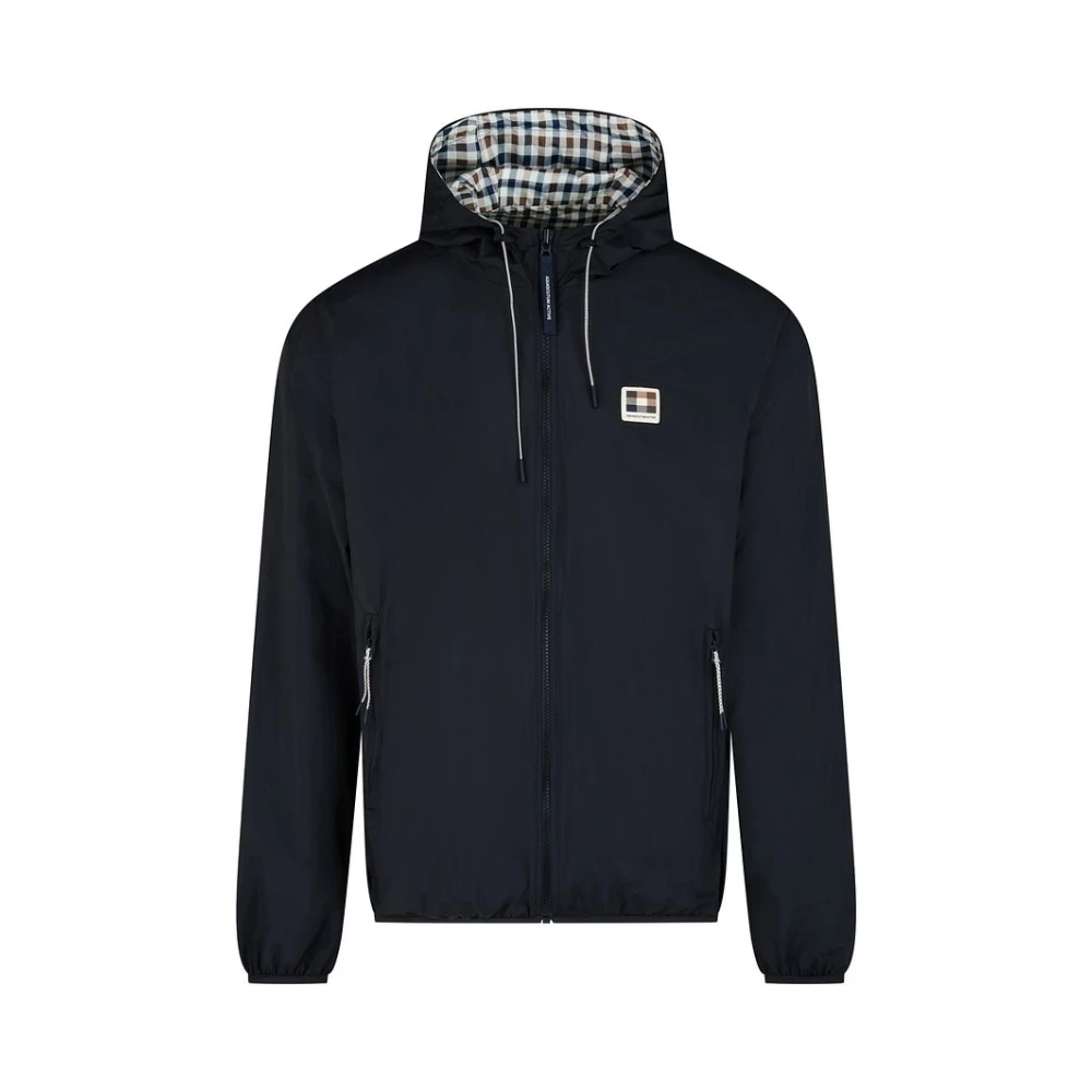 Aquascutum Mannelijk Zwart Jassen Heren, M, Nylon, Reversible Sailor Jacket