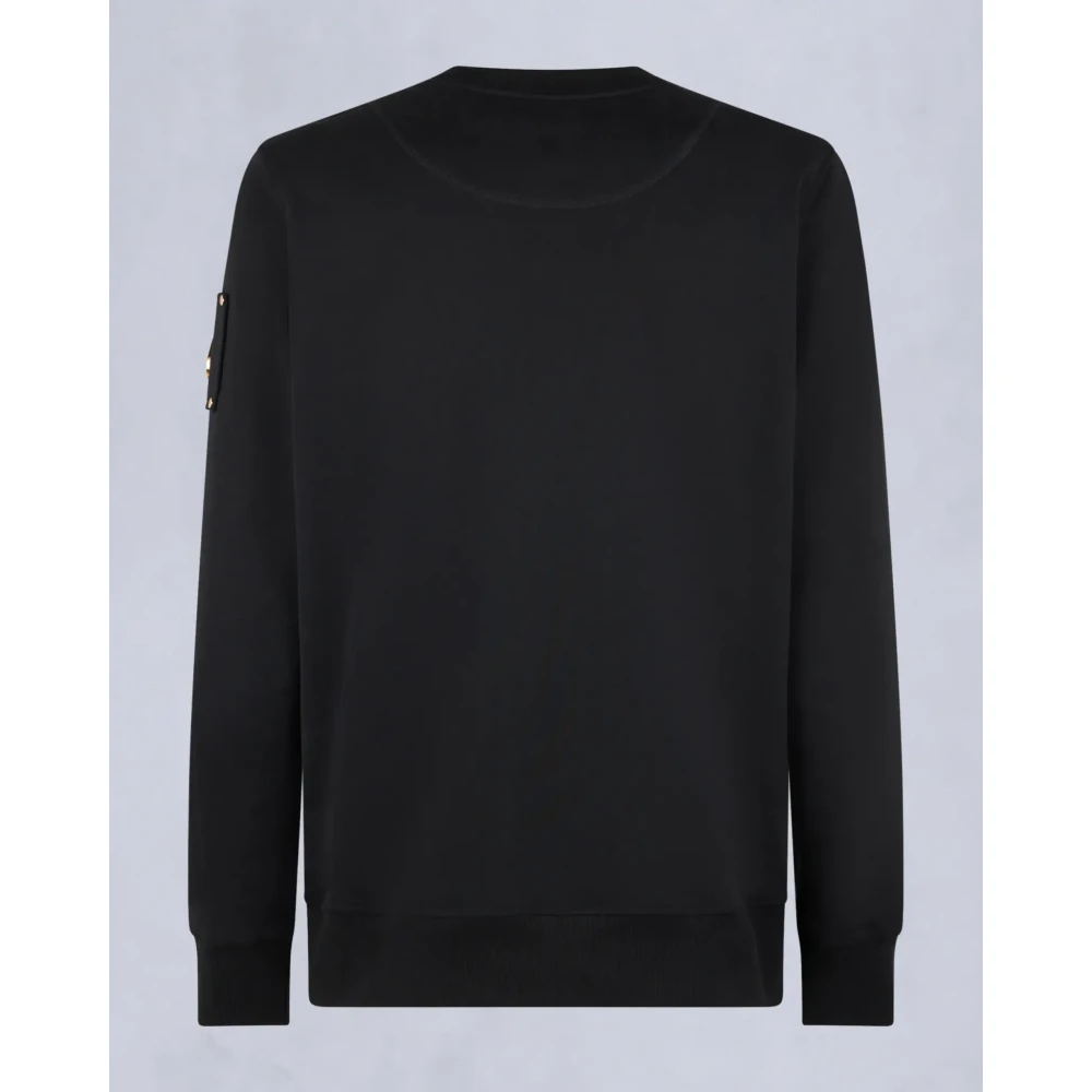 Moose Knuckles Svart Guld Crewneck Tröja Black, Herr