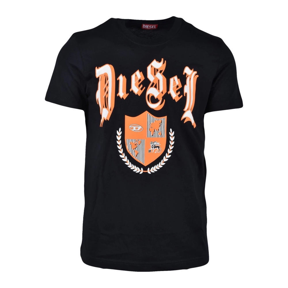 Diesel Katoenen T-shirt Black Heren