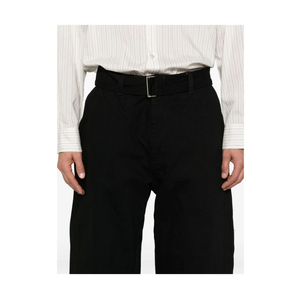 Studio Nicholson Zwarte Denim Wide Leg Jeans Black Heren