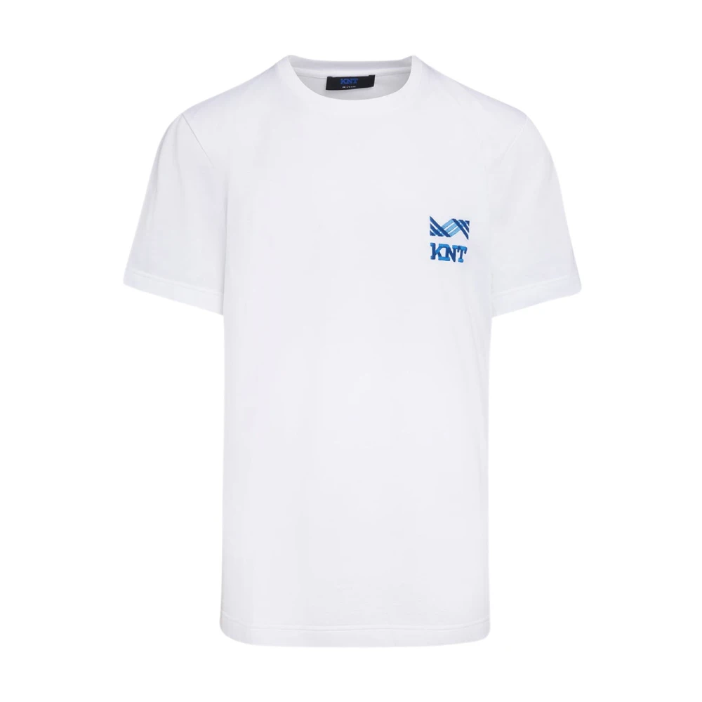 Kiton Luxe Katoenen Wit T-Shirt White Heren