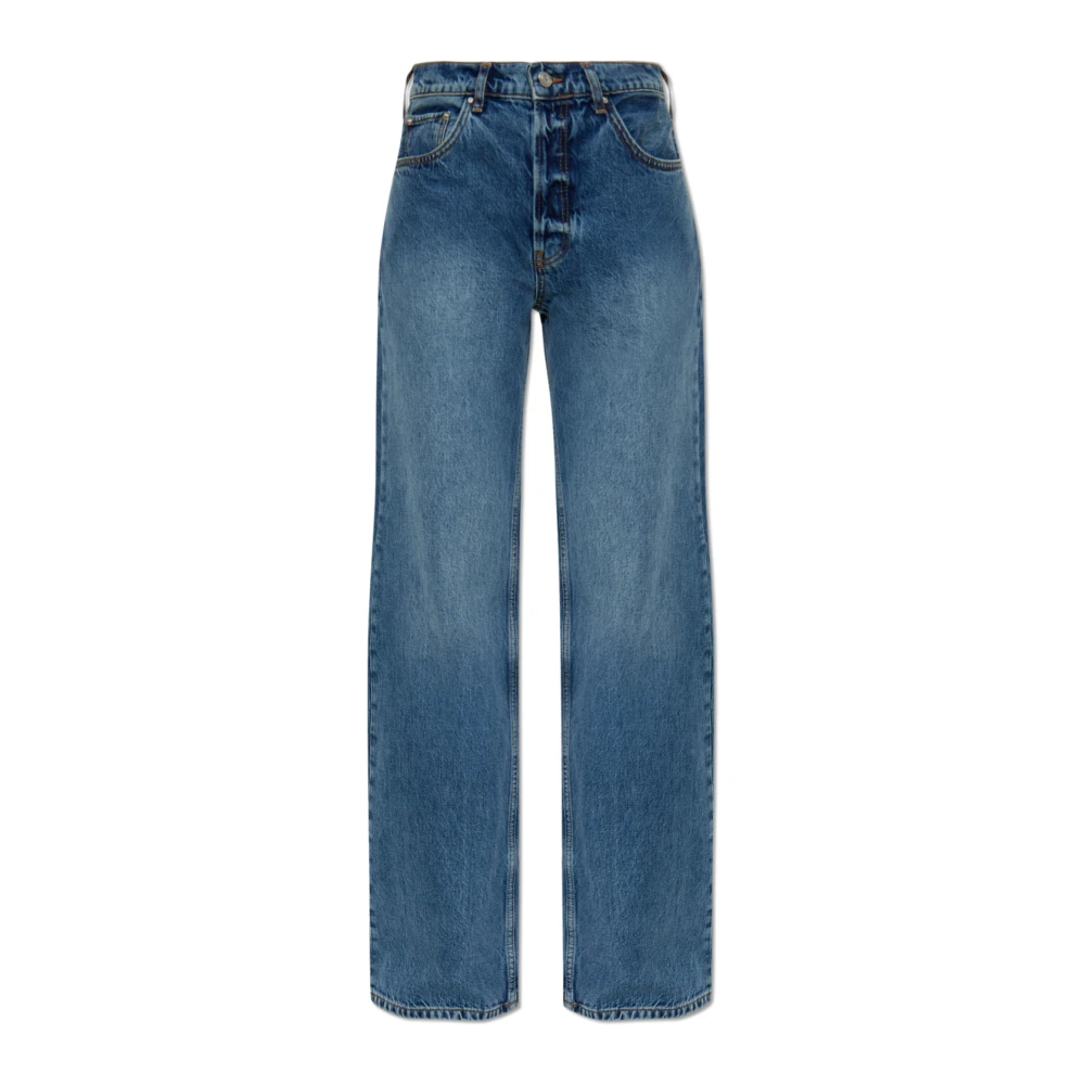 Anine Bing Women's Blue Jeans With Straight Leg - Straight Fit Jeans - W28 - Jeans