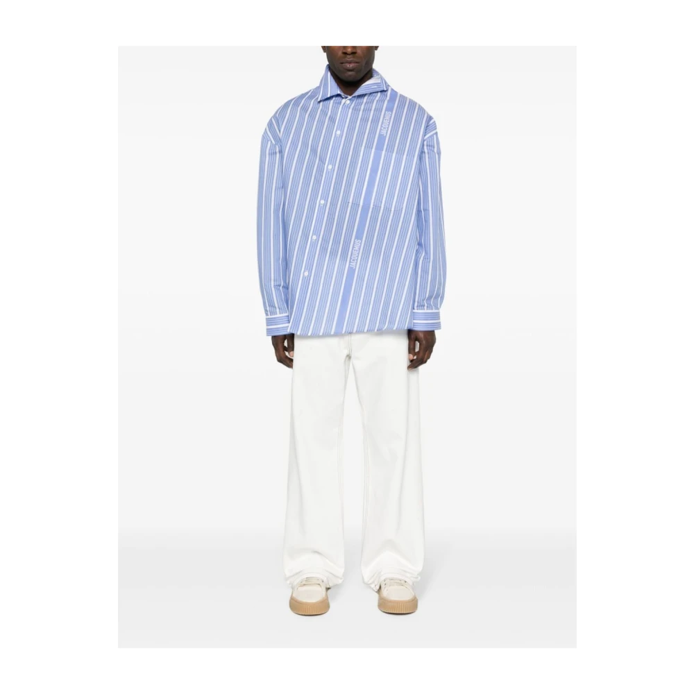 Jacquemus Shirts Blue Heren