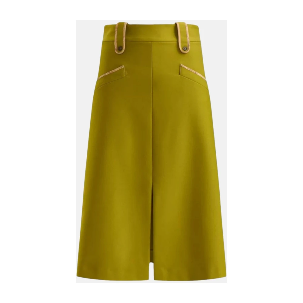 Alviero Martini 1a Classe Midi Rok Elegante Stijl Green Dames