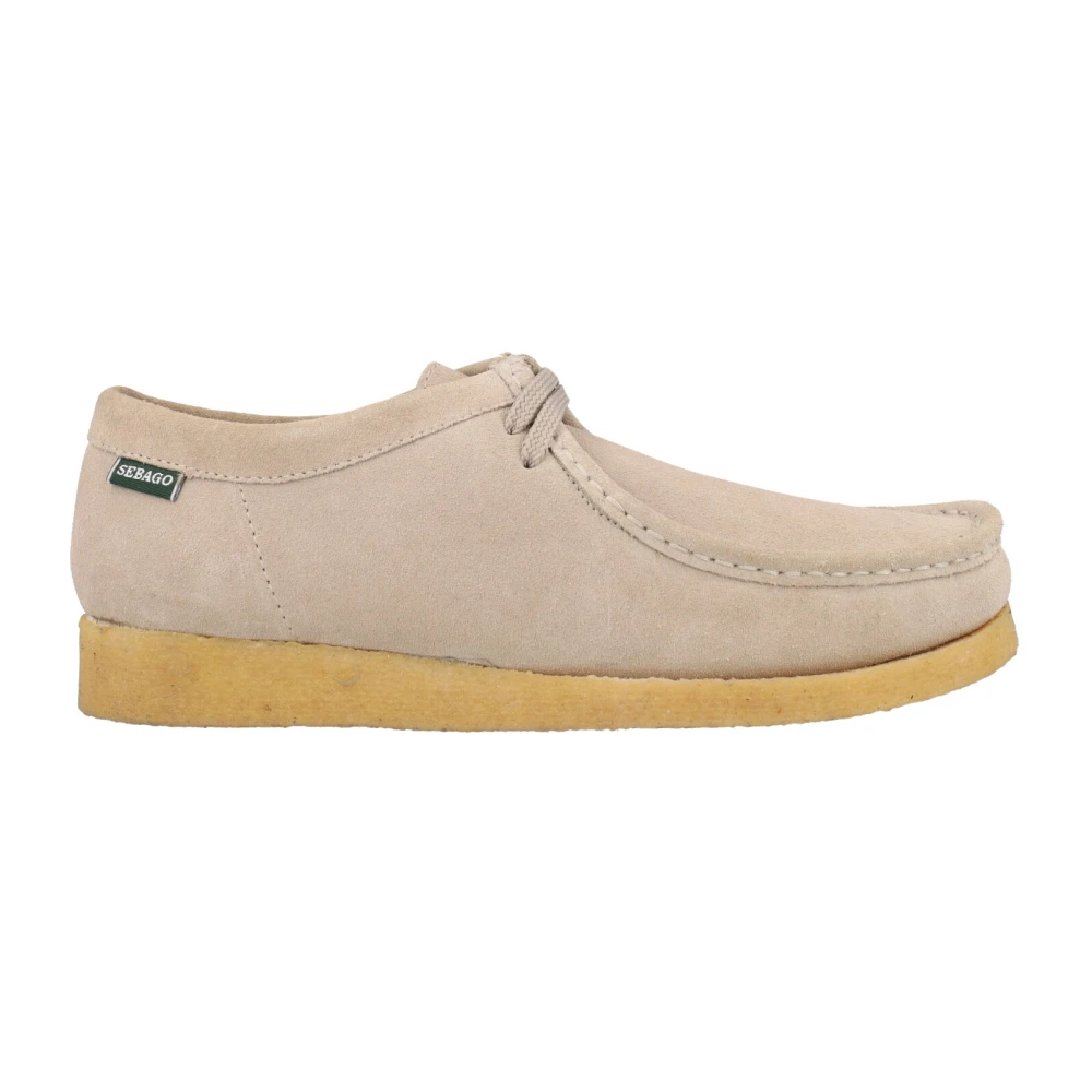 Sebago Beige Veterschoenen voor Heren Beige Heren