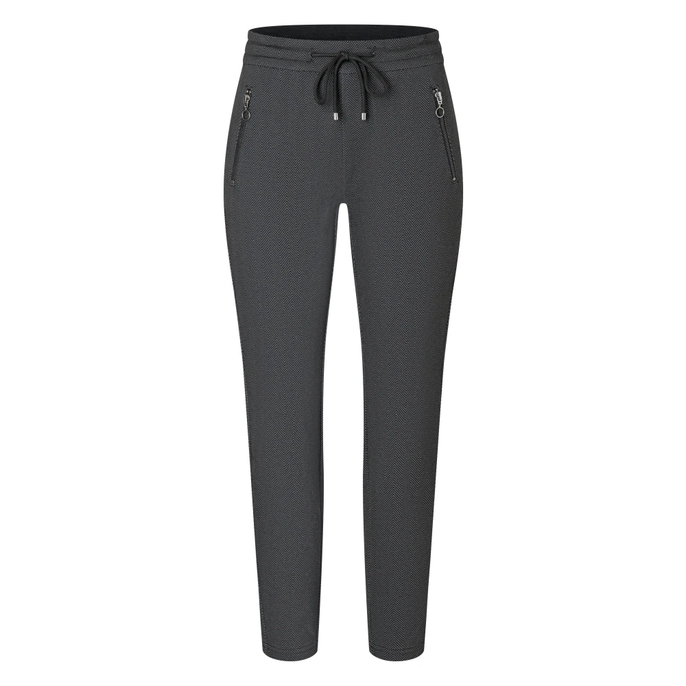 MAC Skinny fit stoffen broek met elastische band model 'EASY SMART'