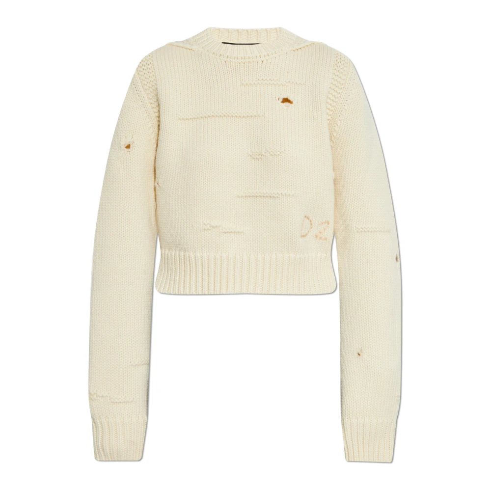 Dsquared2 Korte wollen trui Beige Dames