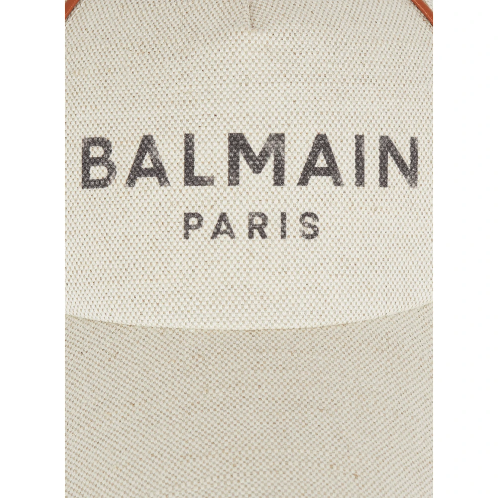 Balmain Katoenen B-legerpet met logo White Dames