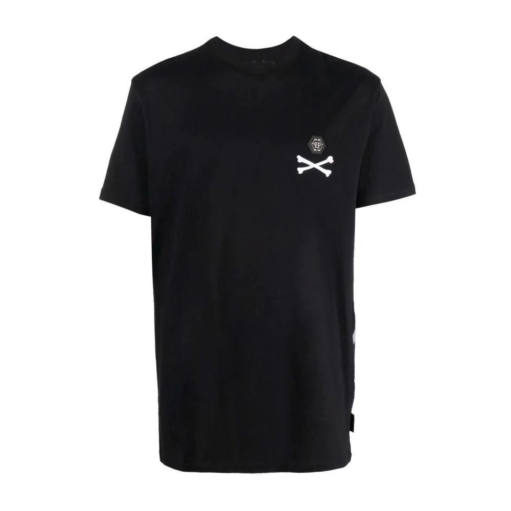 Philipp Plein Casual Zwarte Katoenen T-shirt Black Heren