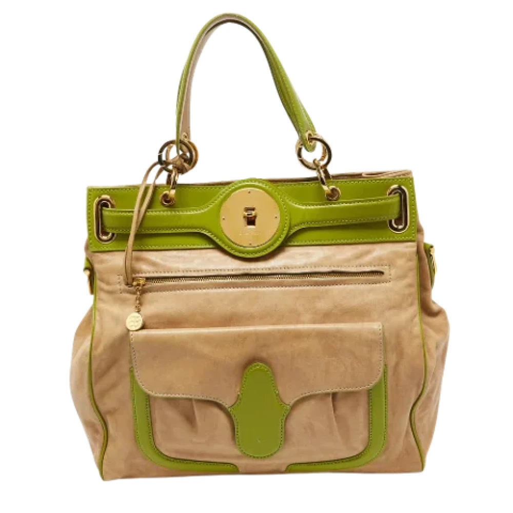 Balenciaga Vintage Pre-owned Leather balenciaga-bags Beige Dames