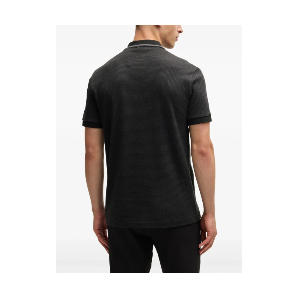 Hugo Boss Zwarte Trui met Knopen en Logo Black Heren