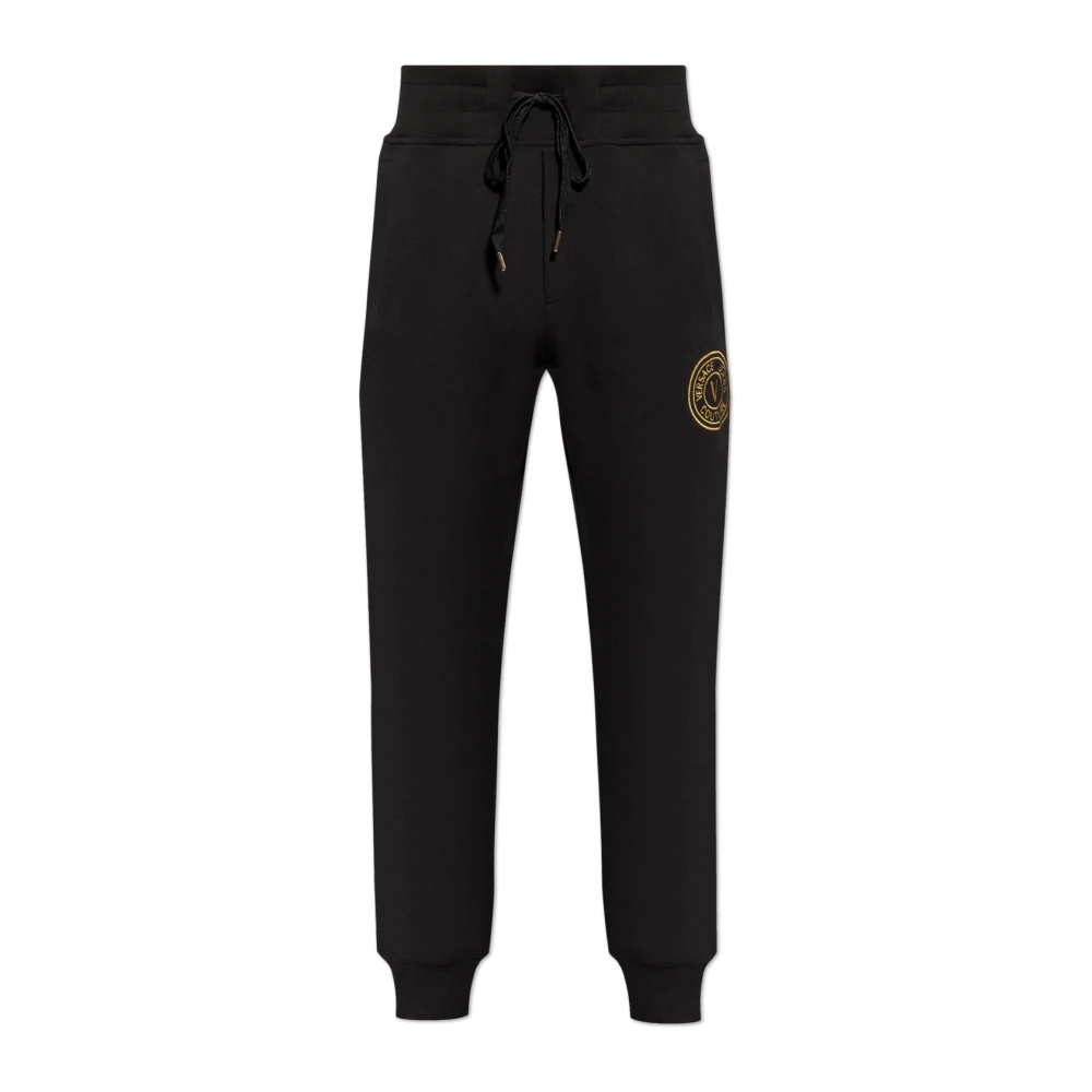 Versace Jeans Couture Zwarte Broek Aw24 Stijlvol Black Heren
