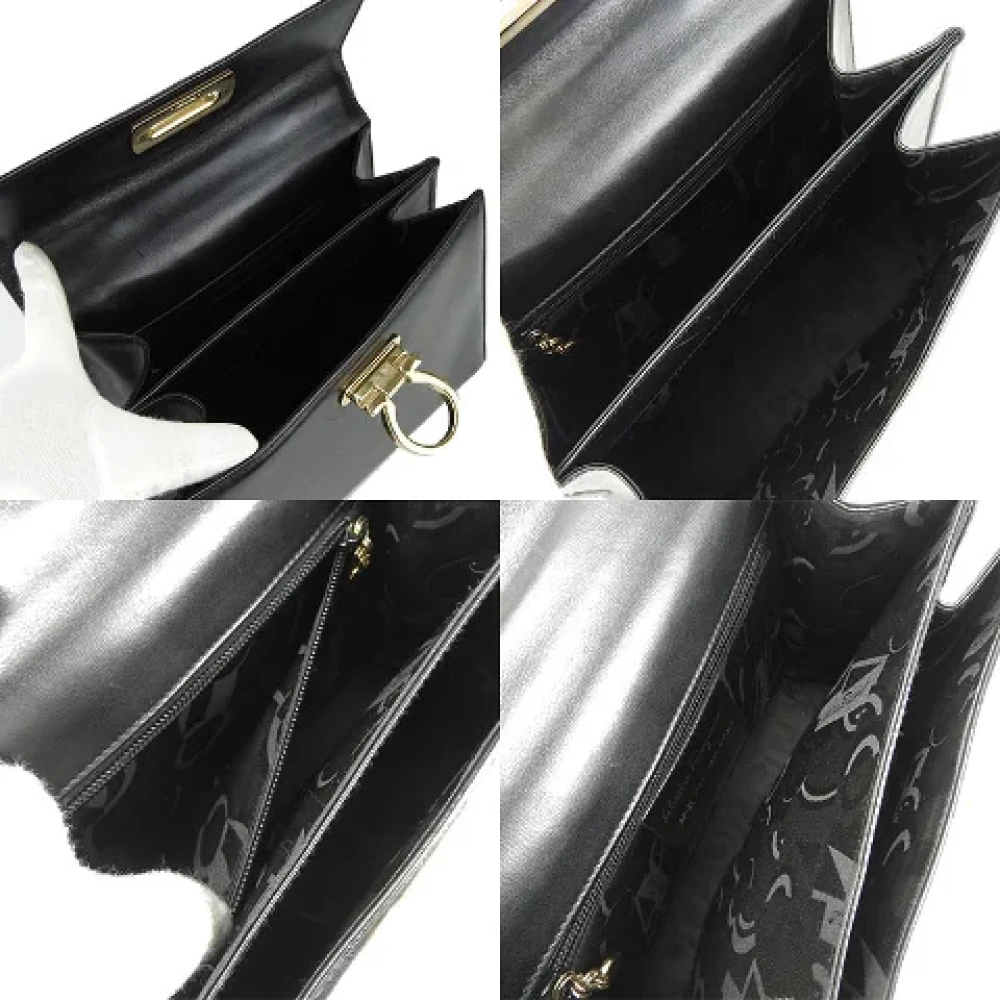 Salvatore Ferragamo Pre-owned Leather handbags Black Dames