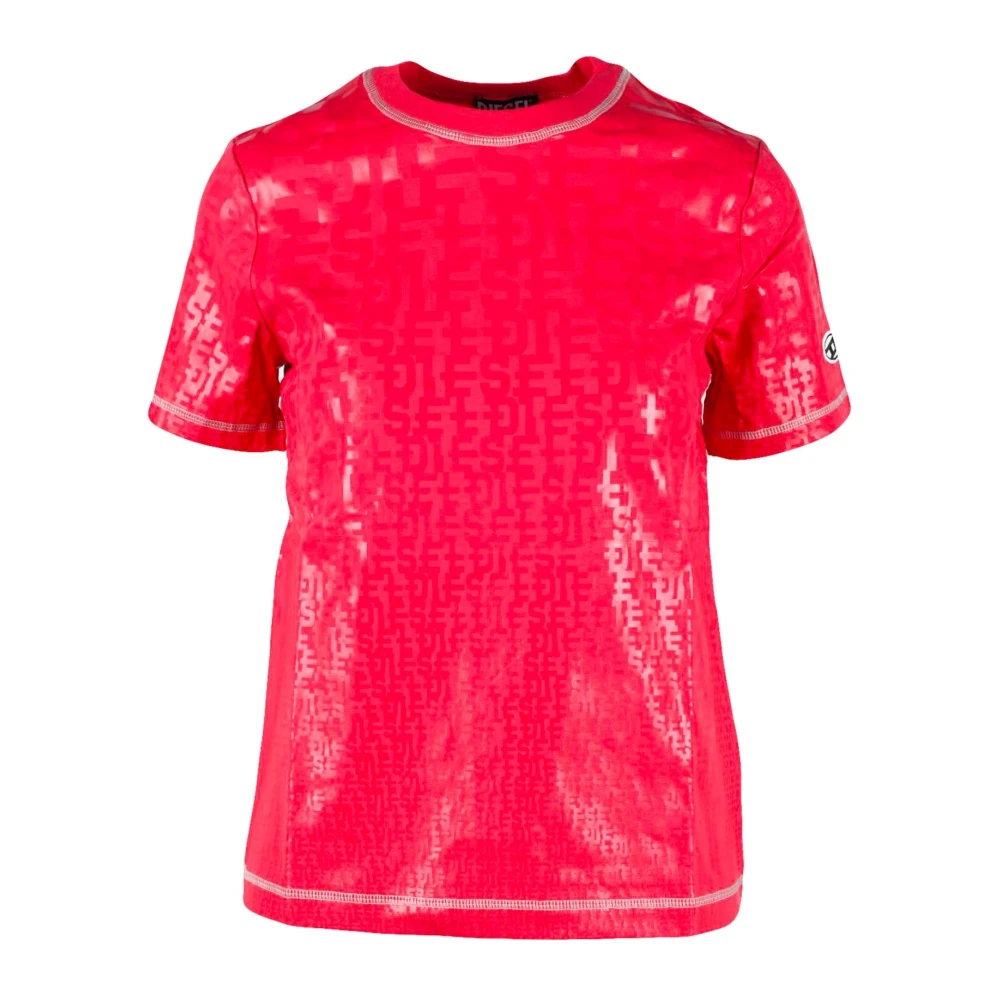 Diesel Bomull Elastan T-shirt Pink, Dam