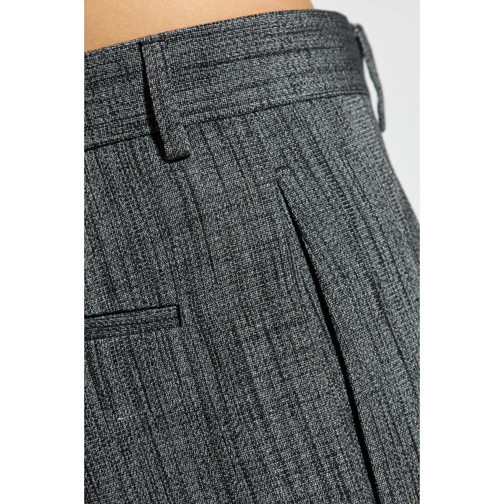 Salvatore Ferragamo Gekreukelde broek Gray Heren