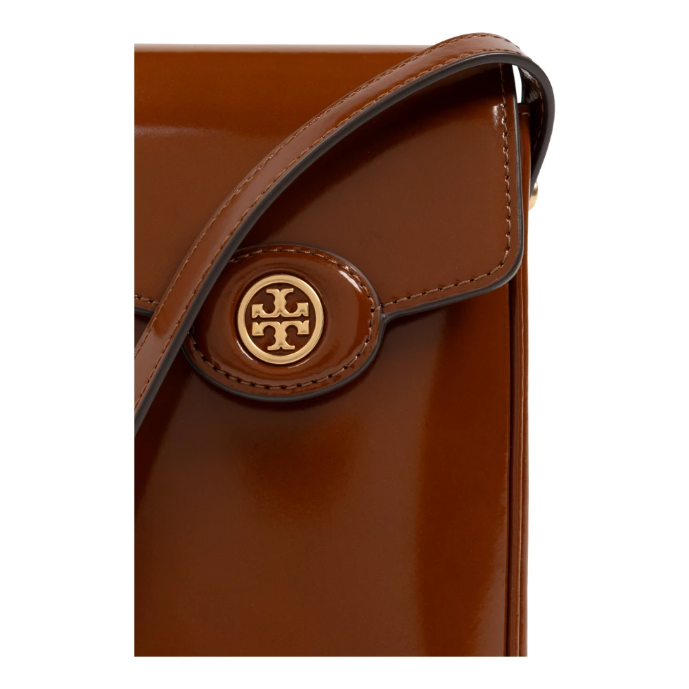 TORY BURCH Telefoonhoesje aan een band 'Robinson' Brown Dames