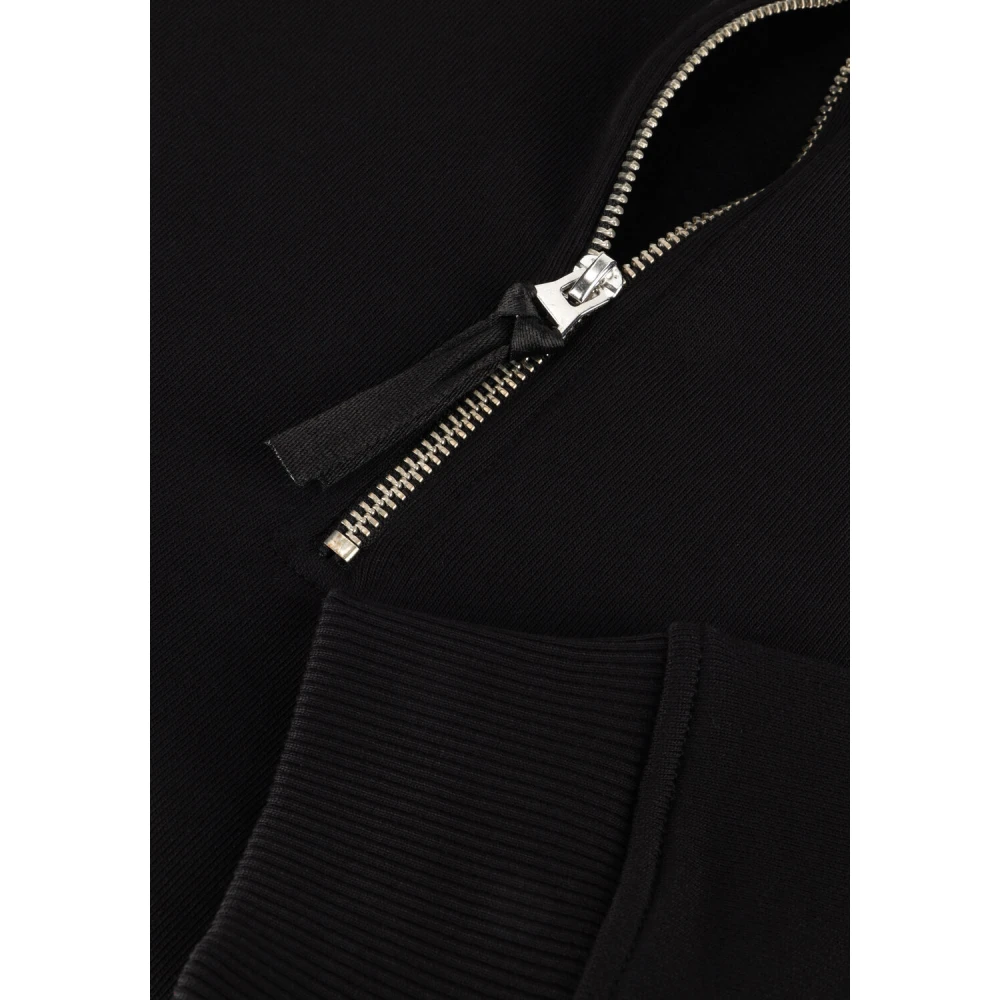 Pure Path Stijlvolle Loose Fit Halfzip Sweater Black Heren
