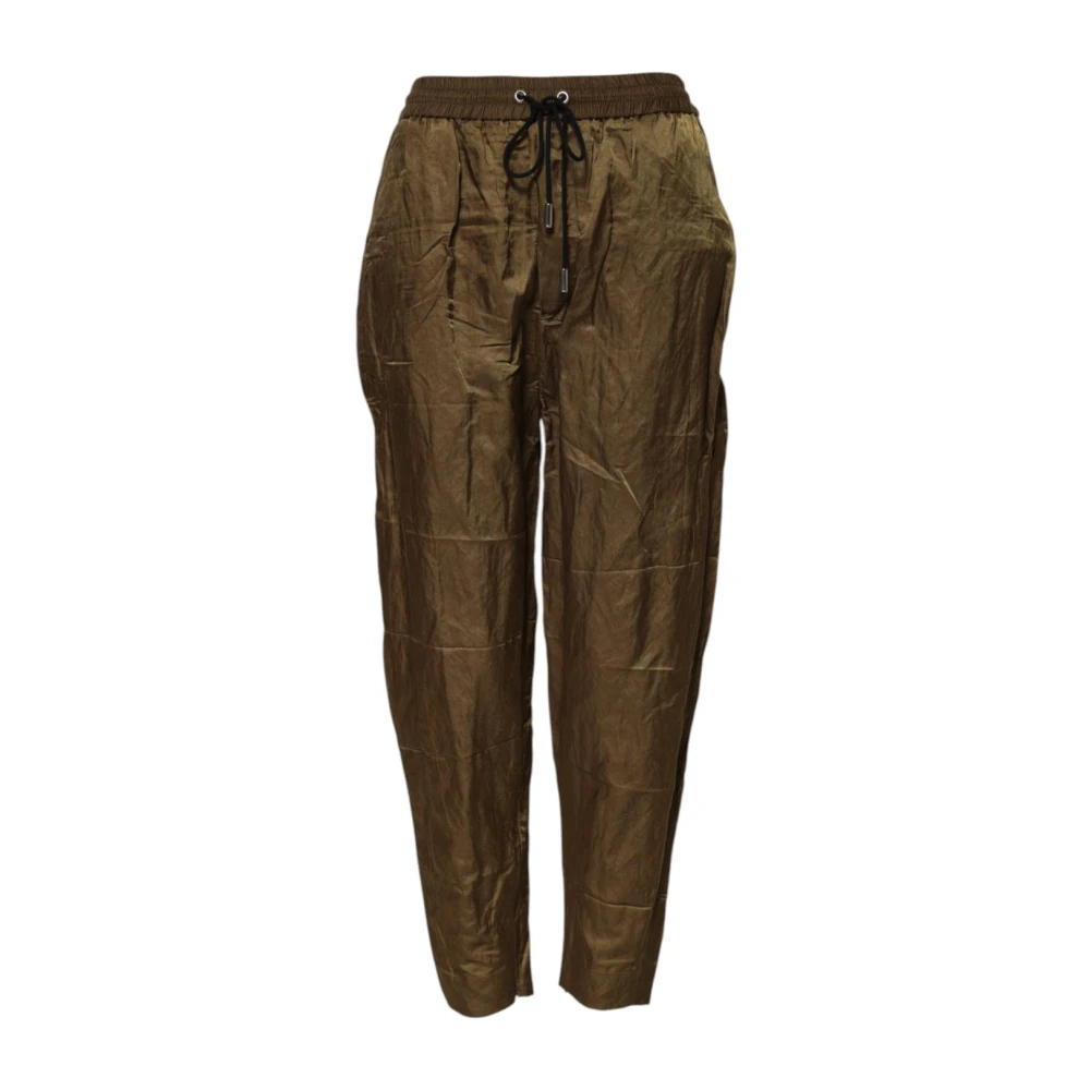 Dsquared2 Women's Brown Zipper Joggers With Logo Details - Slim-Fit Trousers - Xs - Trousers