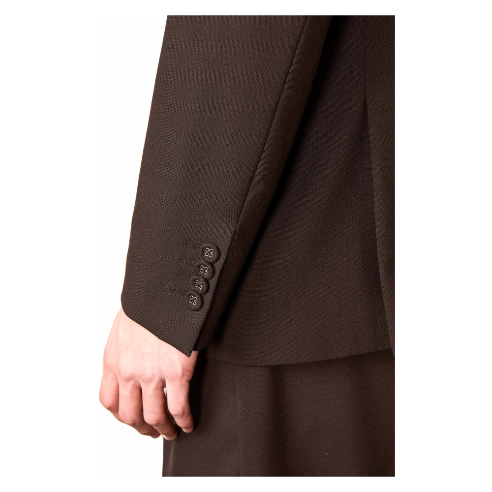 Officine Générale Bruine Wol 3ply Jas Brown Heren