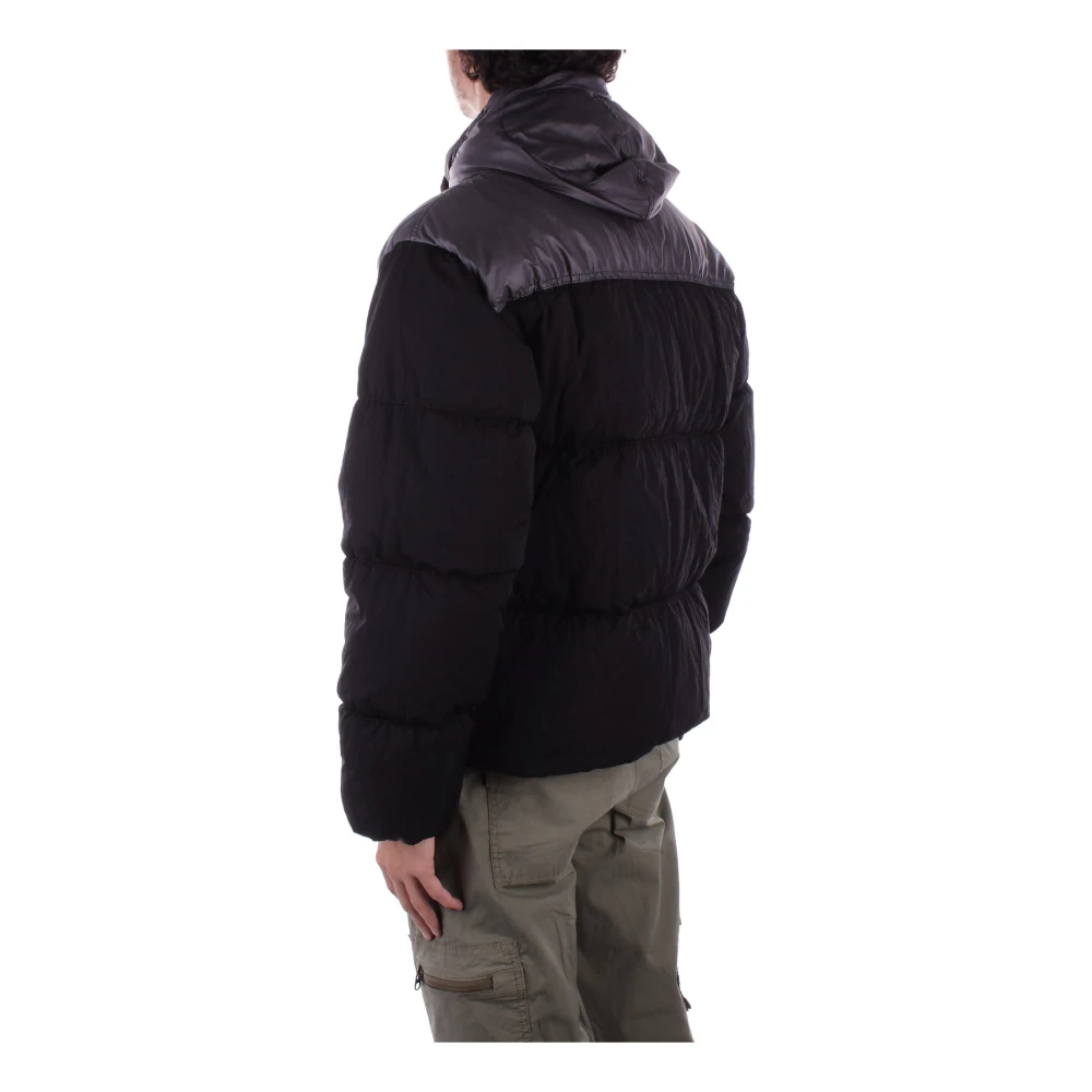 C.P. Company Hooded Logo Ritsjas Zwart Black Heren