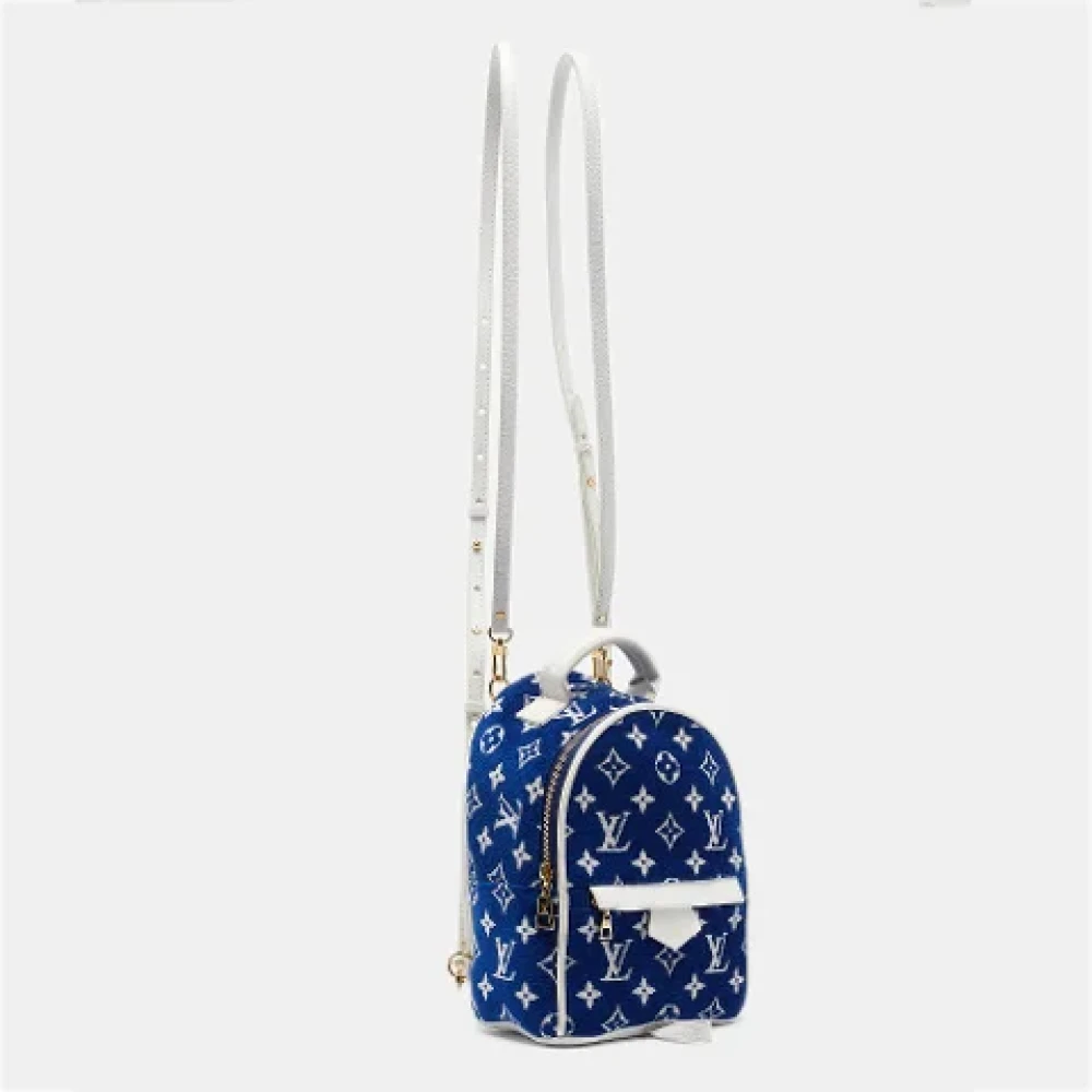 Louis Vuitton Vintage Pre-owned Leather backpacks Blue Dames