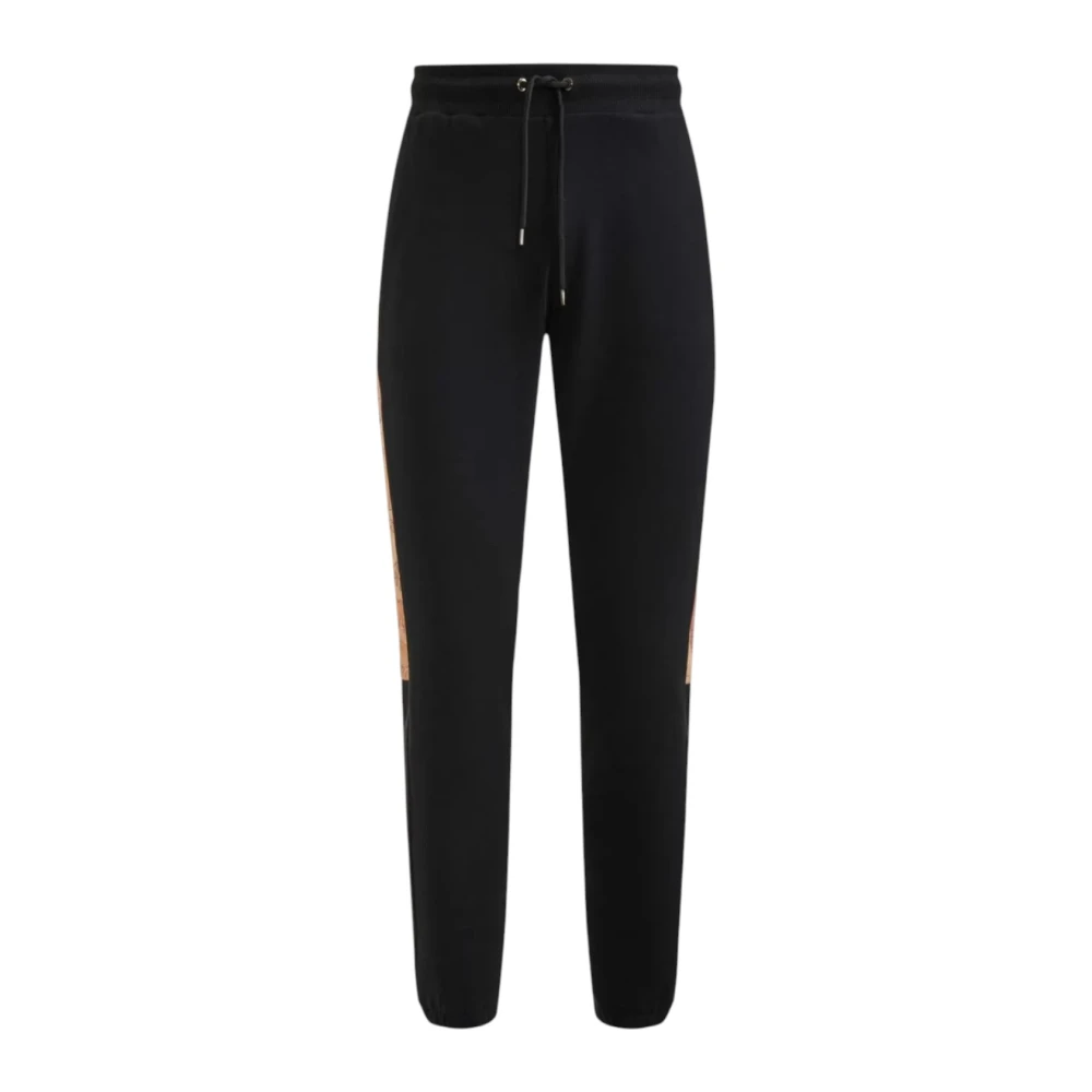 Alviero Martini 1a Classe Zwarte Geo Classic Katoenen Joggers Black Heren