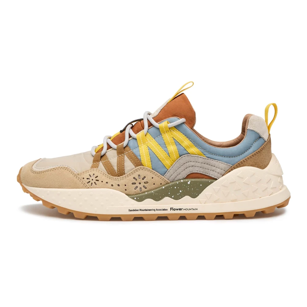 Flower Mountain Suede and technical fabric sneakers Washi MAN Heren Schoenen Veelkleurig Multicolor
