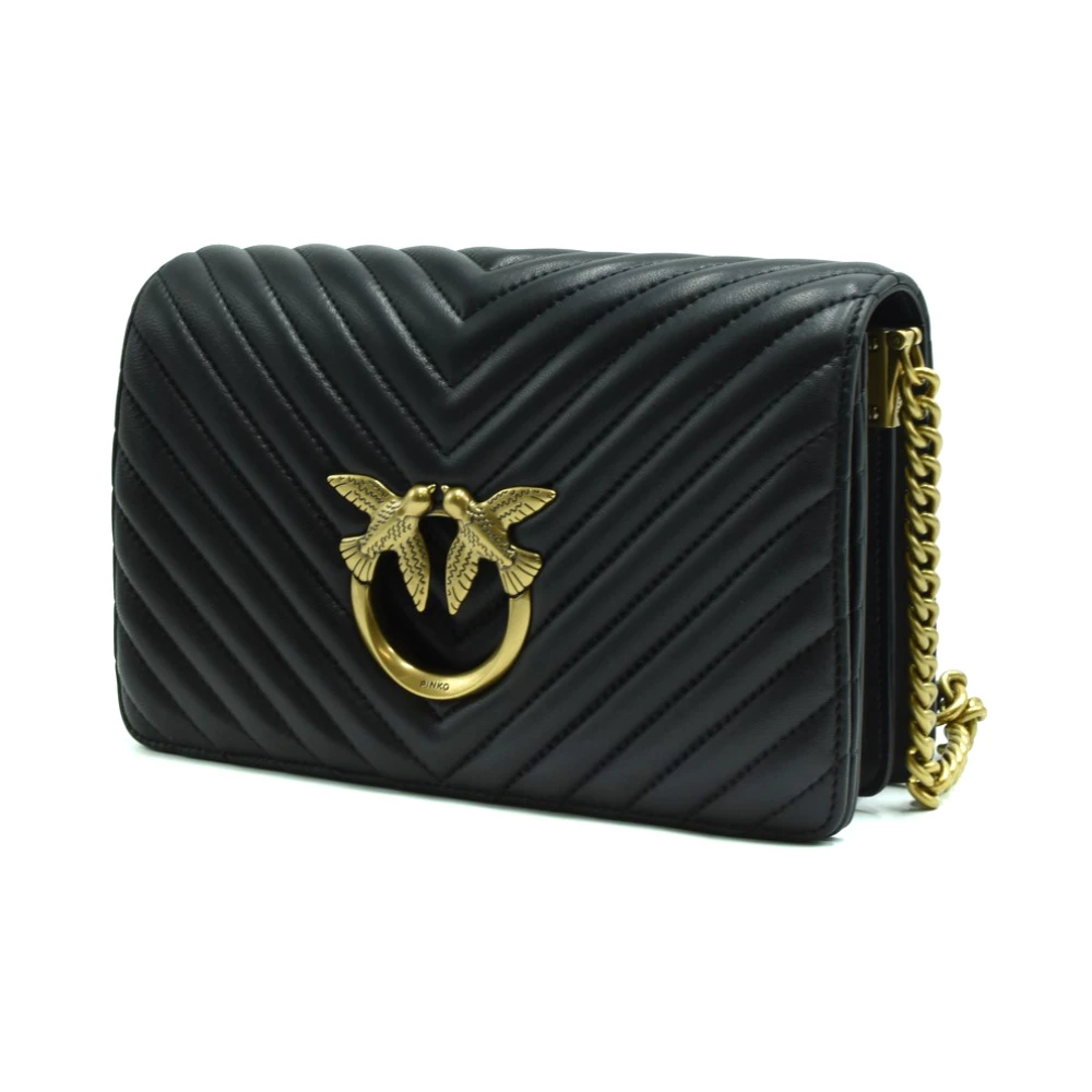 pinko Stijlvolle Schoudertassen Black Dames