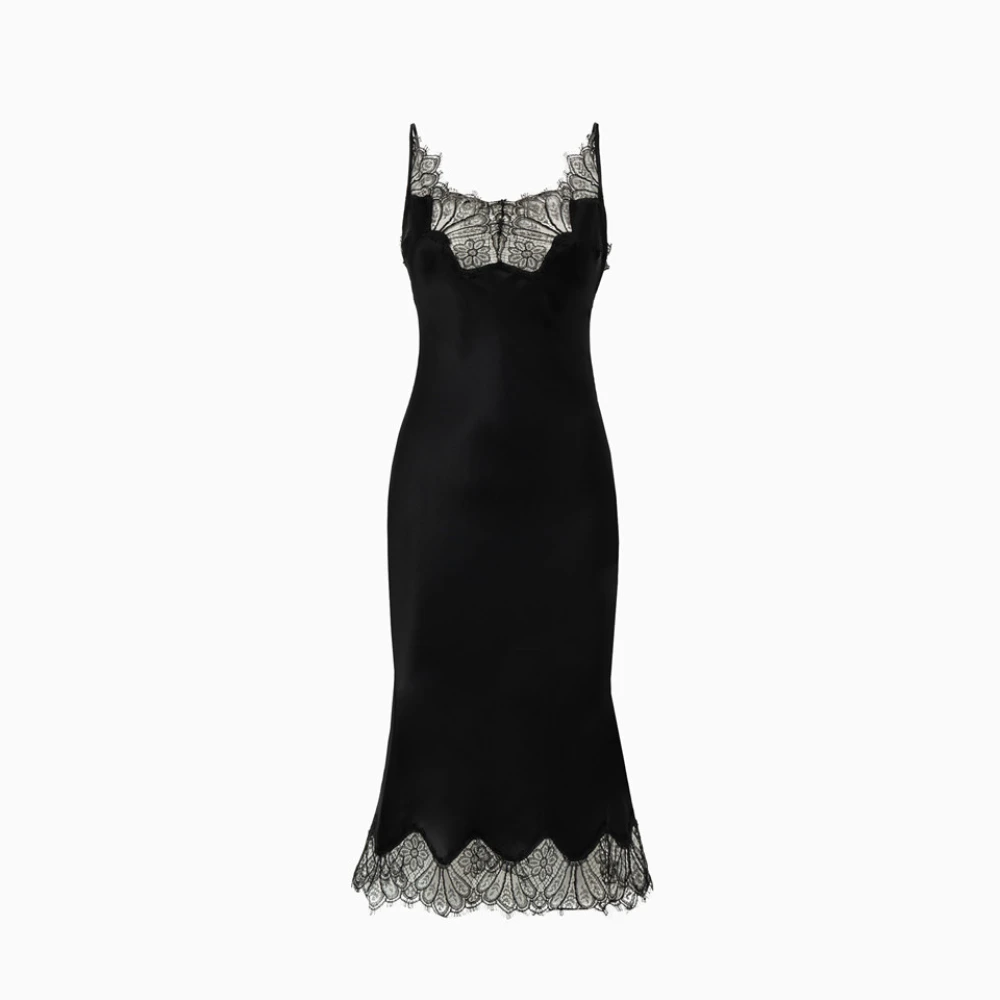Coperni Siliconen Kantjurk met Glanzend Effect Black Dames