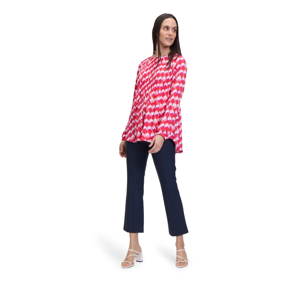 Betty Barclay Geplooide Slipblouse Red Dames