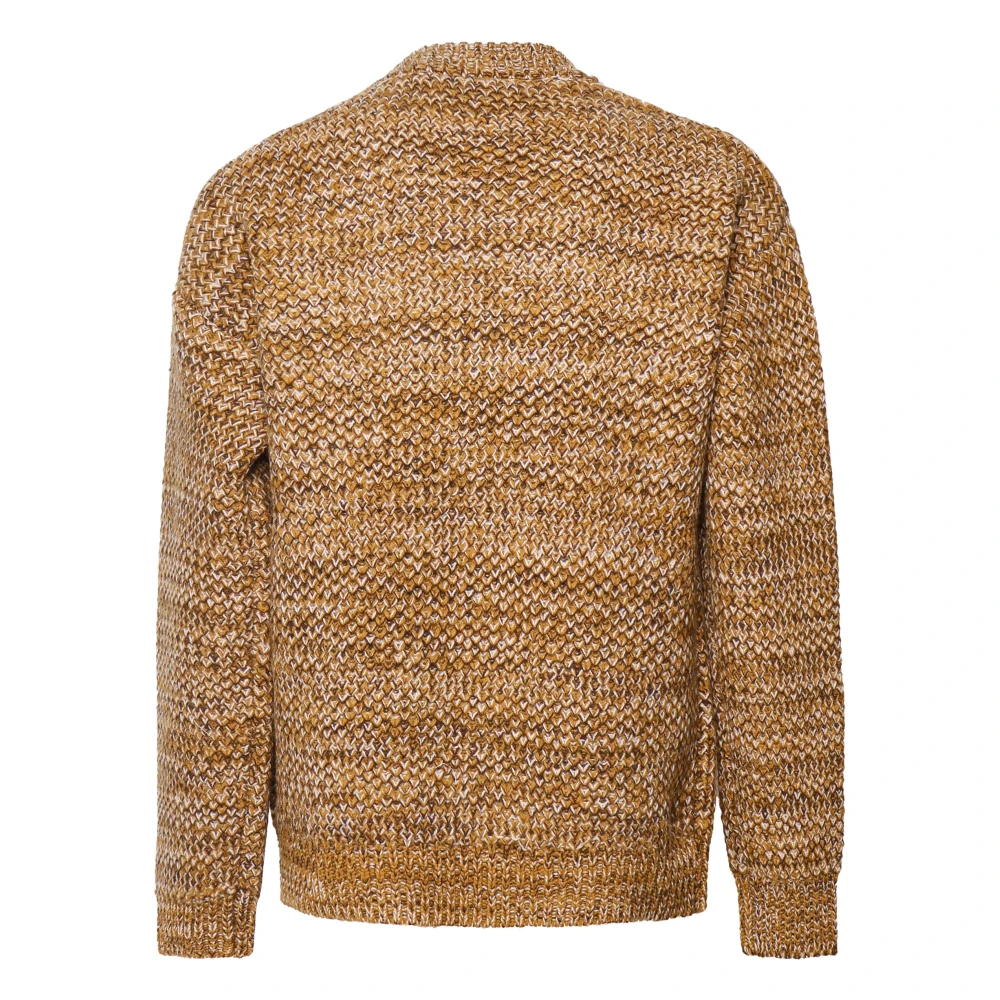 Drole de Monsieur Melange Beige Woltrui met Letter Beige Heren