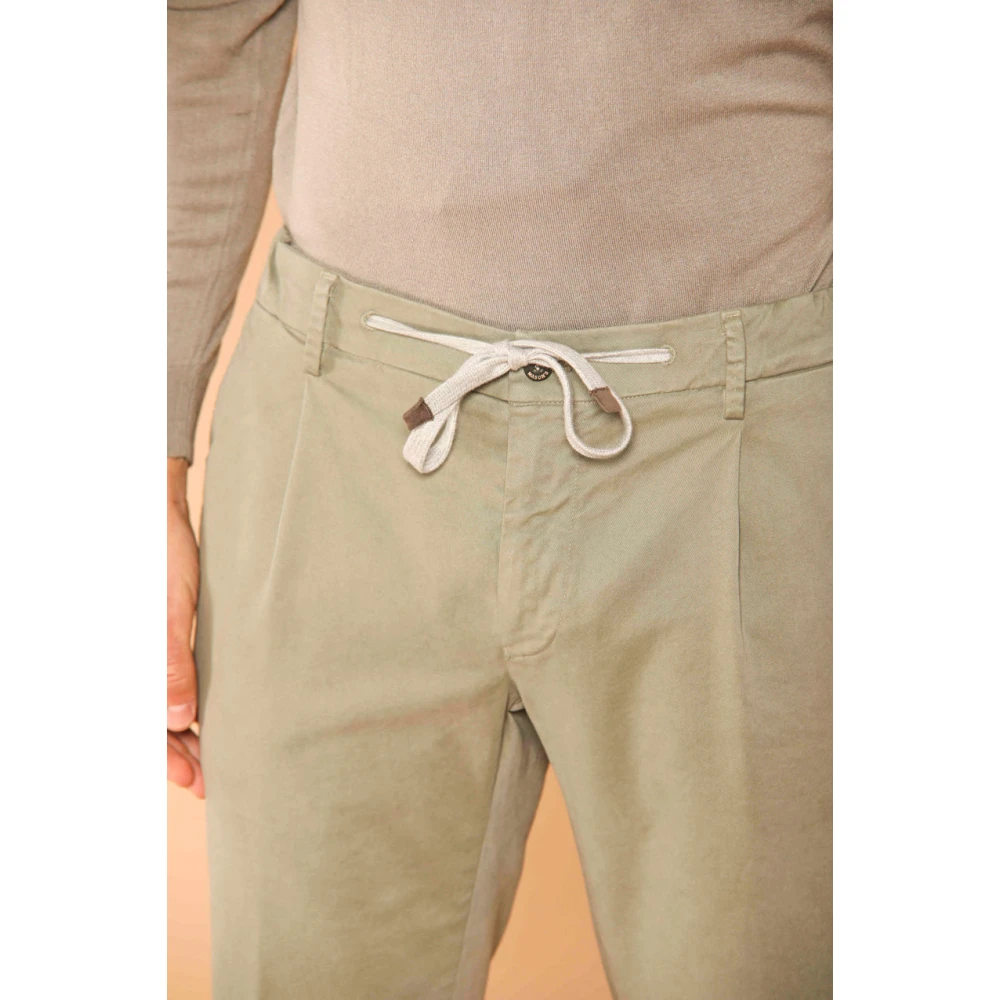 Mason's Groene City String Gabardine Chino's Green Heren