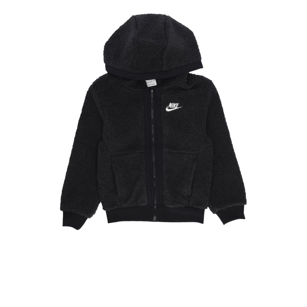 Nike Club Fleece Full-Zip Hoodie Jacket Black, Pojke